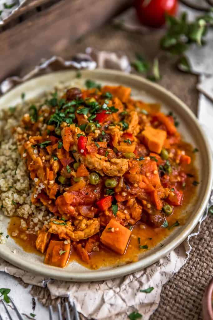 Moroccan Soy Curl Stew - Monkey and Me Kitchen Adventures