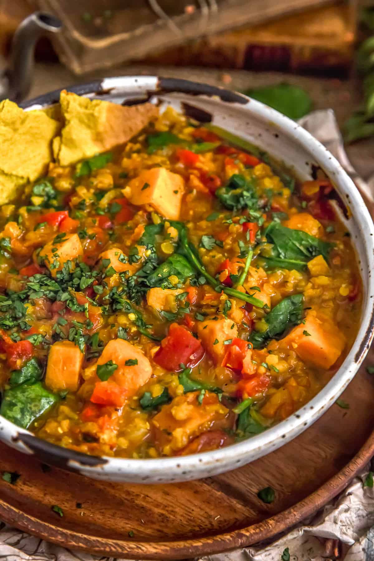 Curried Red Lentil and Sweet Potato Stew