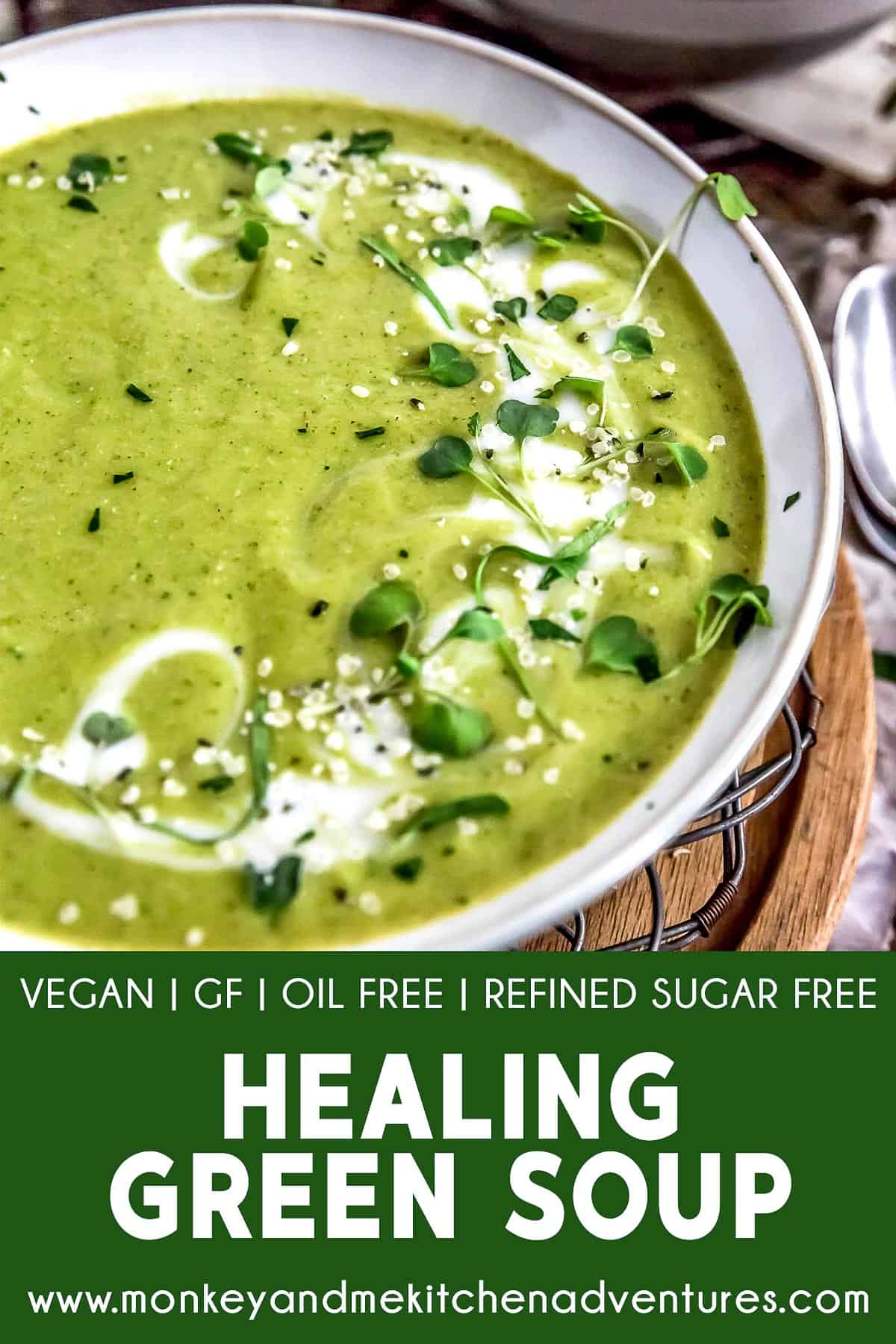 Healing Green Soup with text description