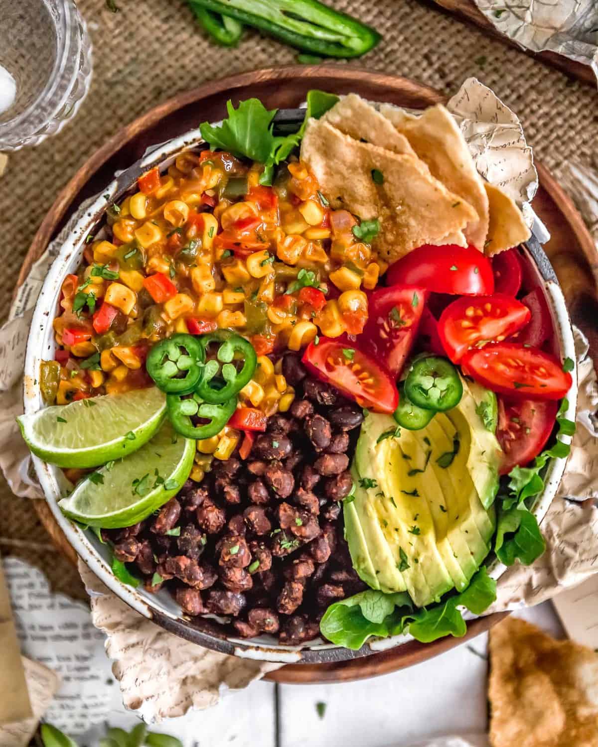 Veggie Bowl with Tex-Mex Creamed Corn