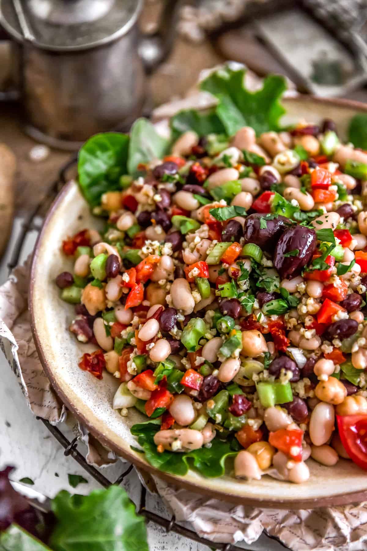 Close up of Tuscan Bean Salad