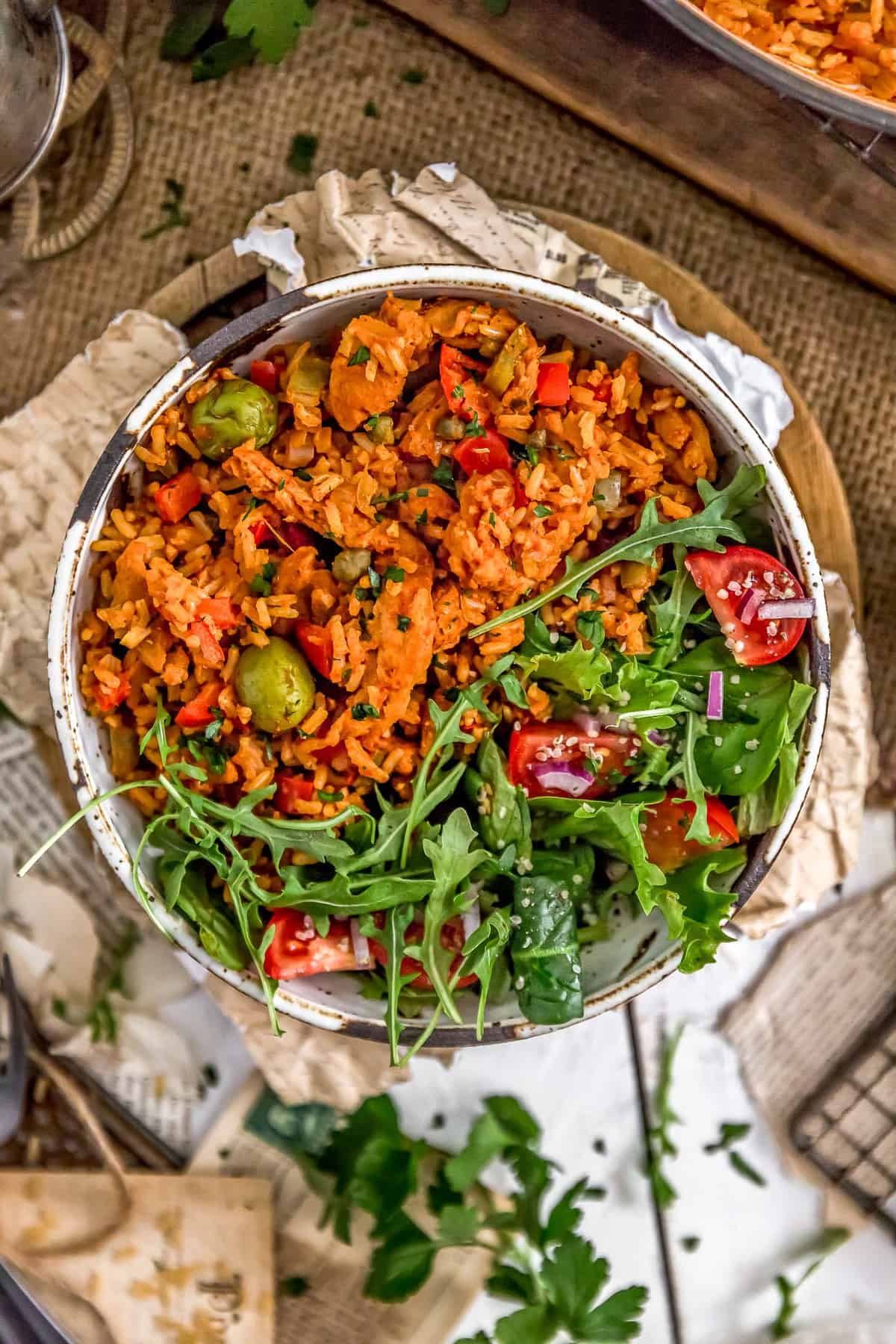 Bowl of Vegan Arroz on Pollo