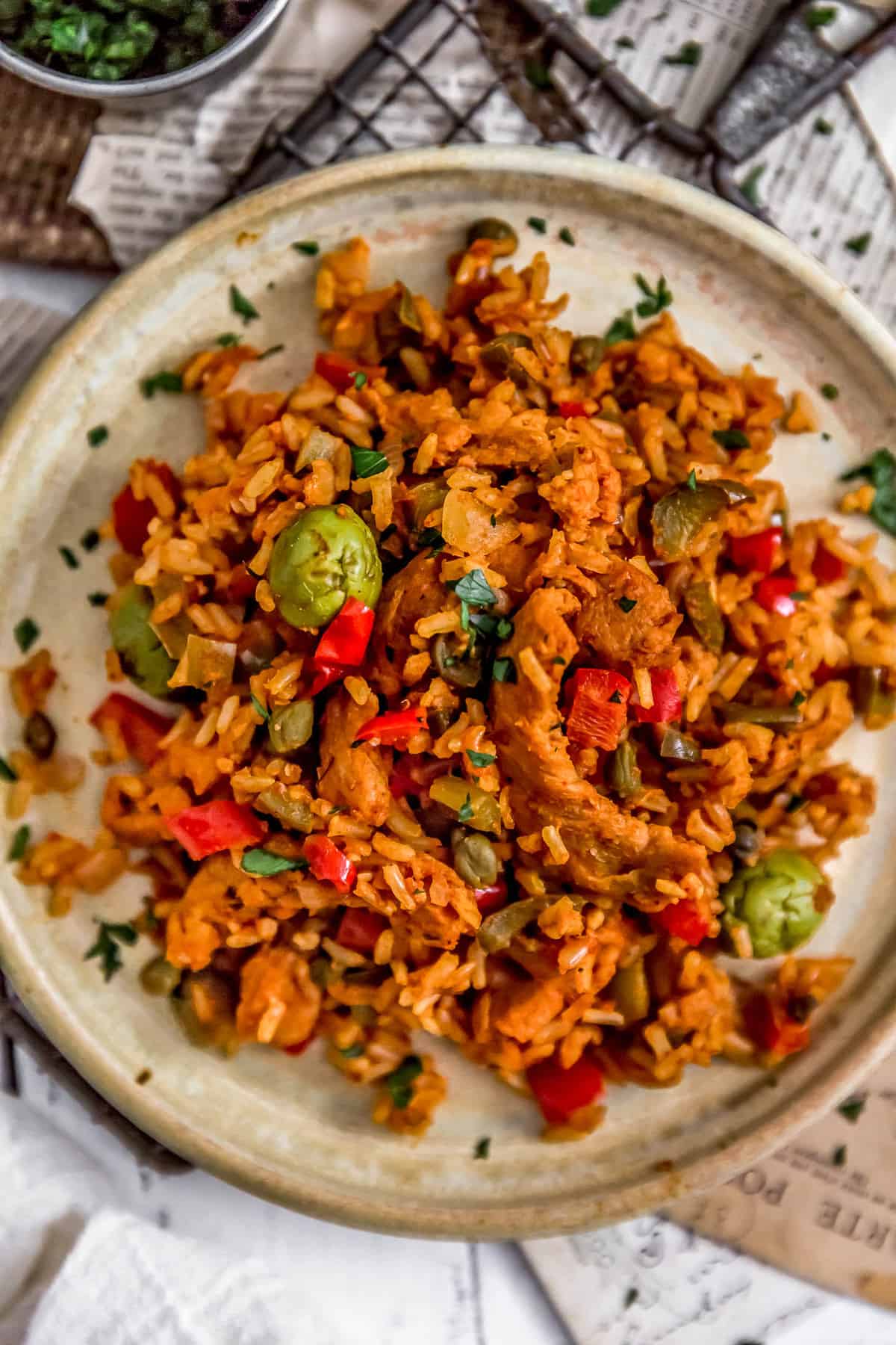 Plated Vegan Arroz on Pollo