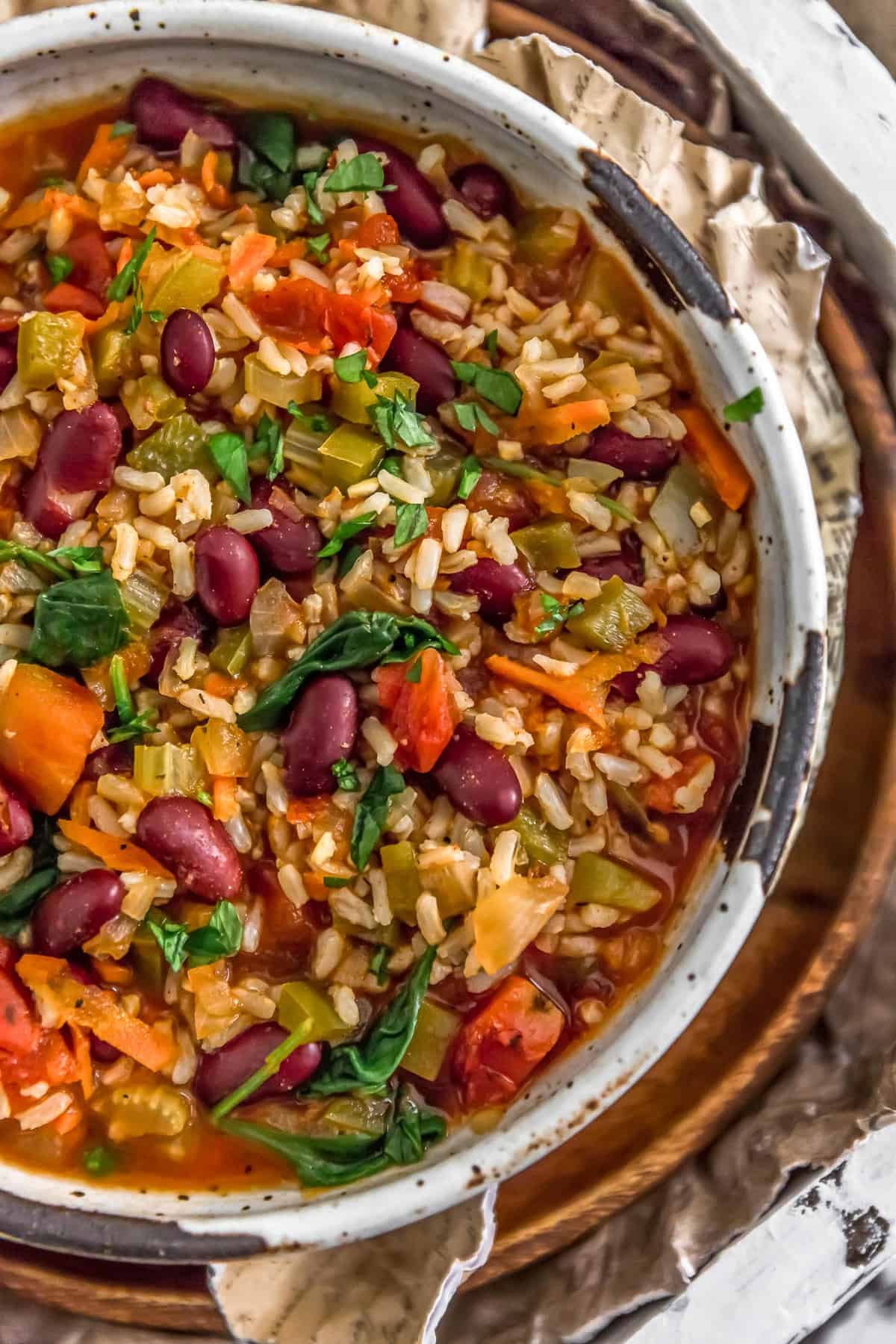 Bowl of Healthy Vegan Jambalaya