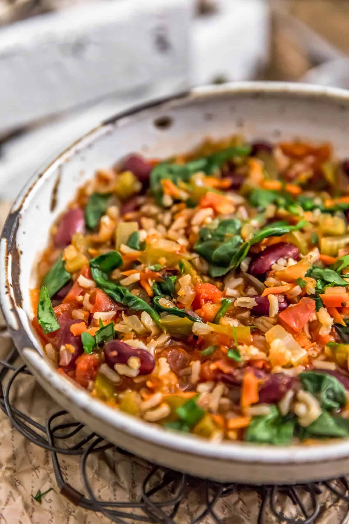 Close up of Healthy Vegan Jambalaya