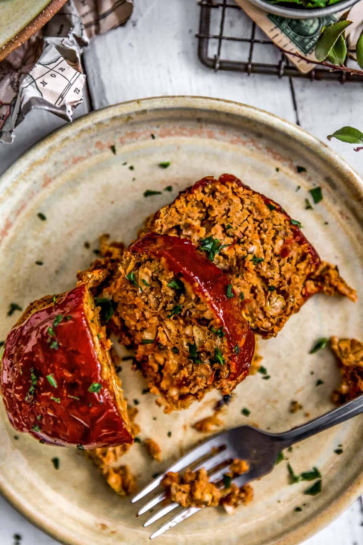 Mini Roasted Red Pepper Veggie Loaves sliced