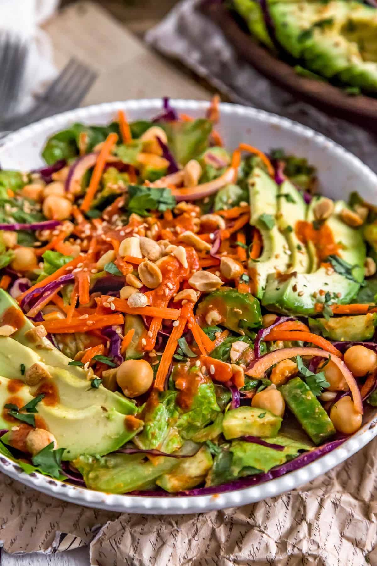 Close up of Thai Curry Salad