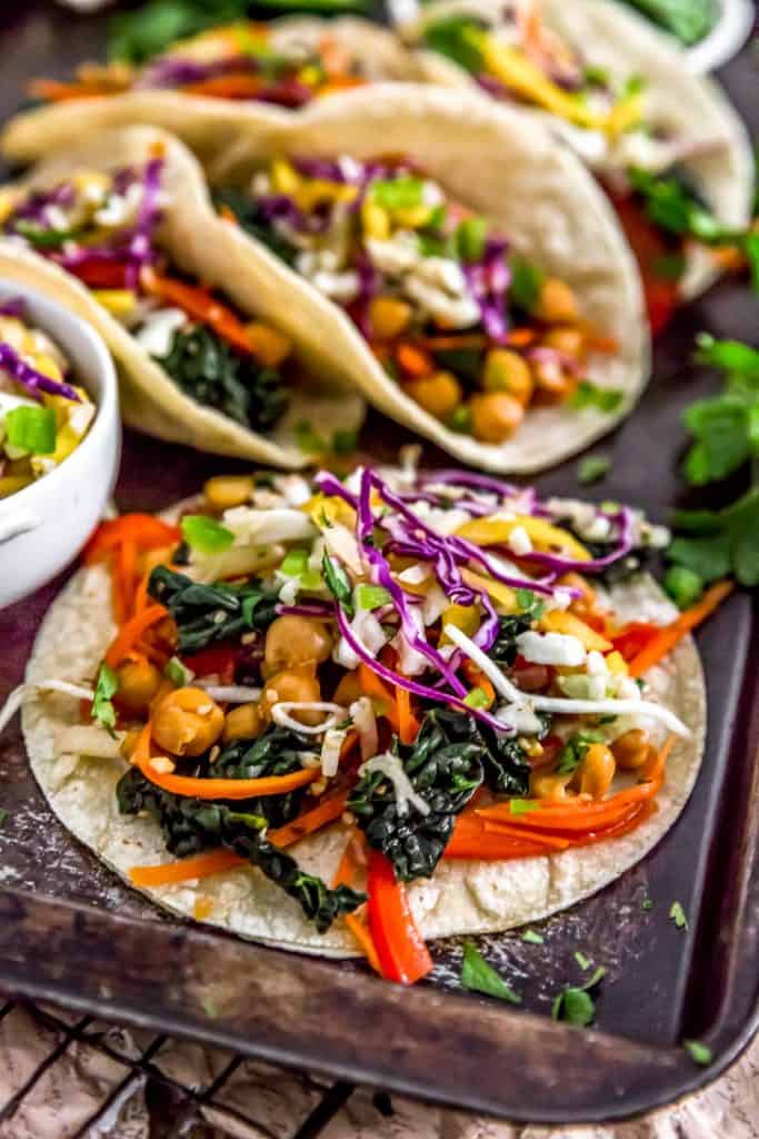 Asian Rainbow Chickpea Tacos - Monkey and Me Kitchen Adventures