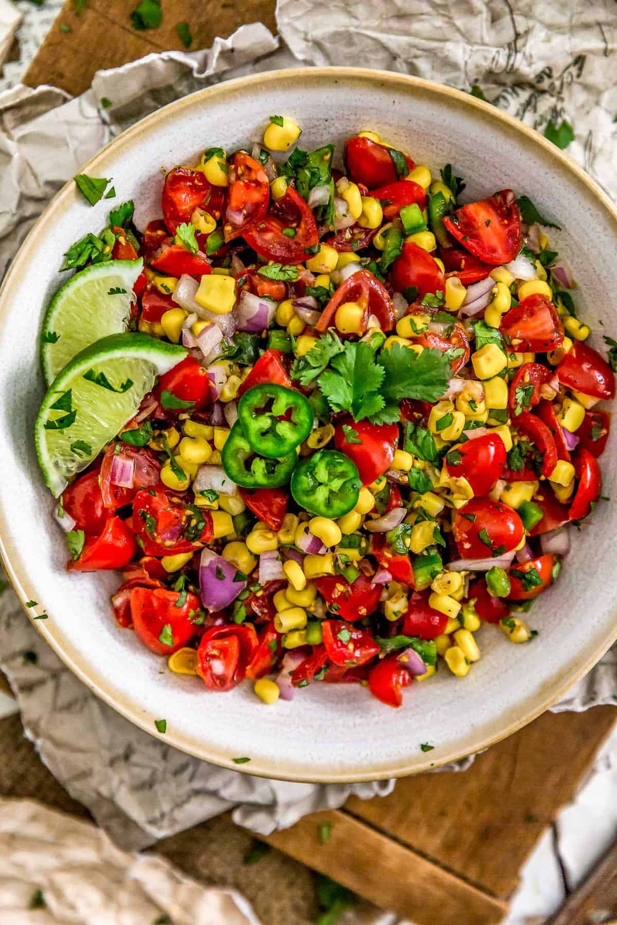 Close up of Cilantro Lime Corn Salad