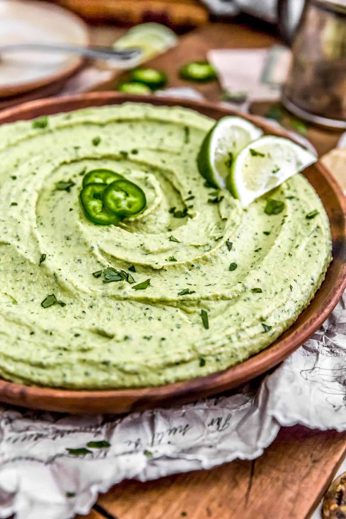 Cilantro Lime Hummus appetizer