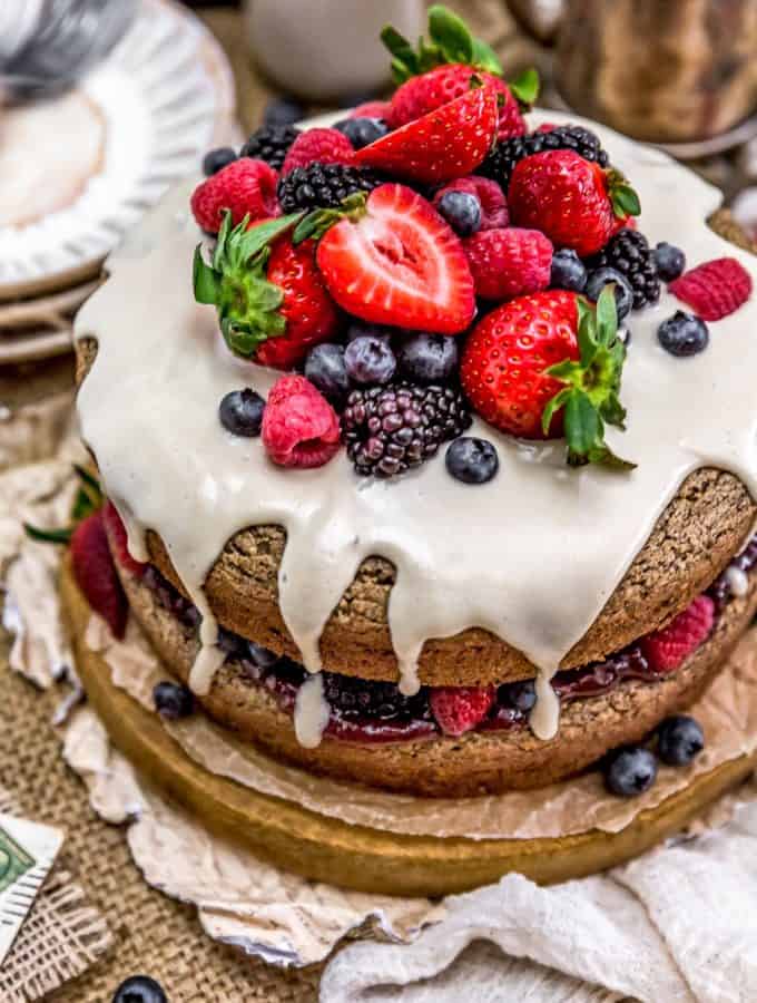 Sideview of Healthy Vegan Buckwheat Cake