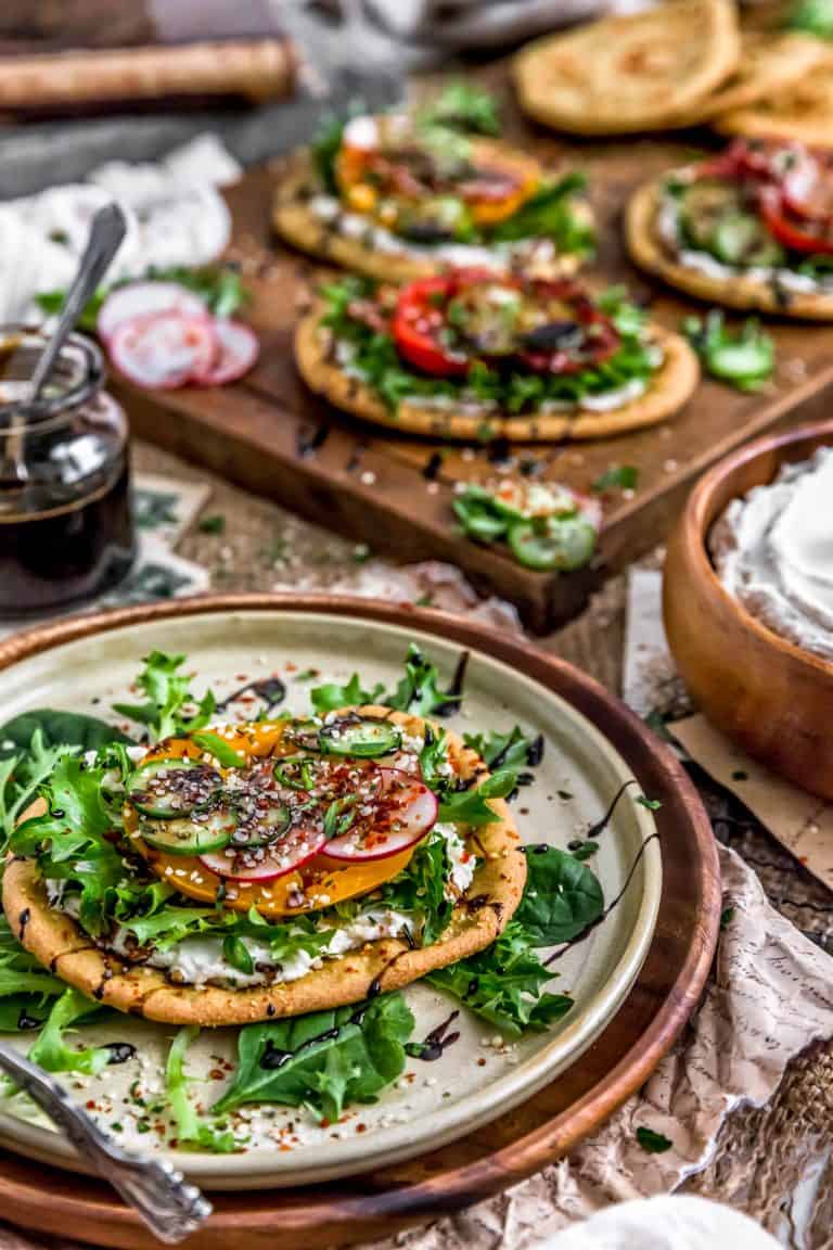 Mini Mediterranean Quinoa Flatbreads Monkey and Me Kitchen Adventures