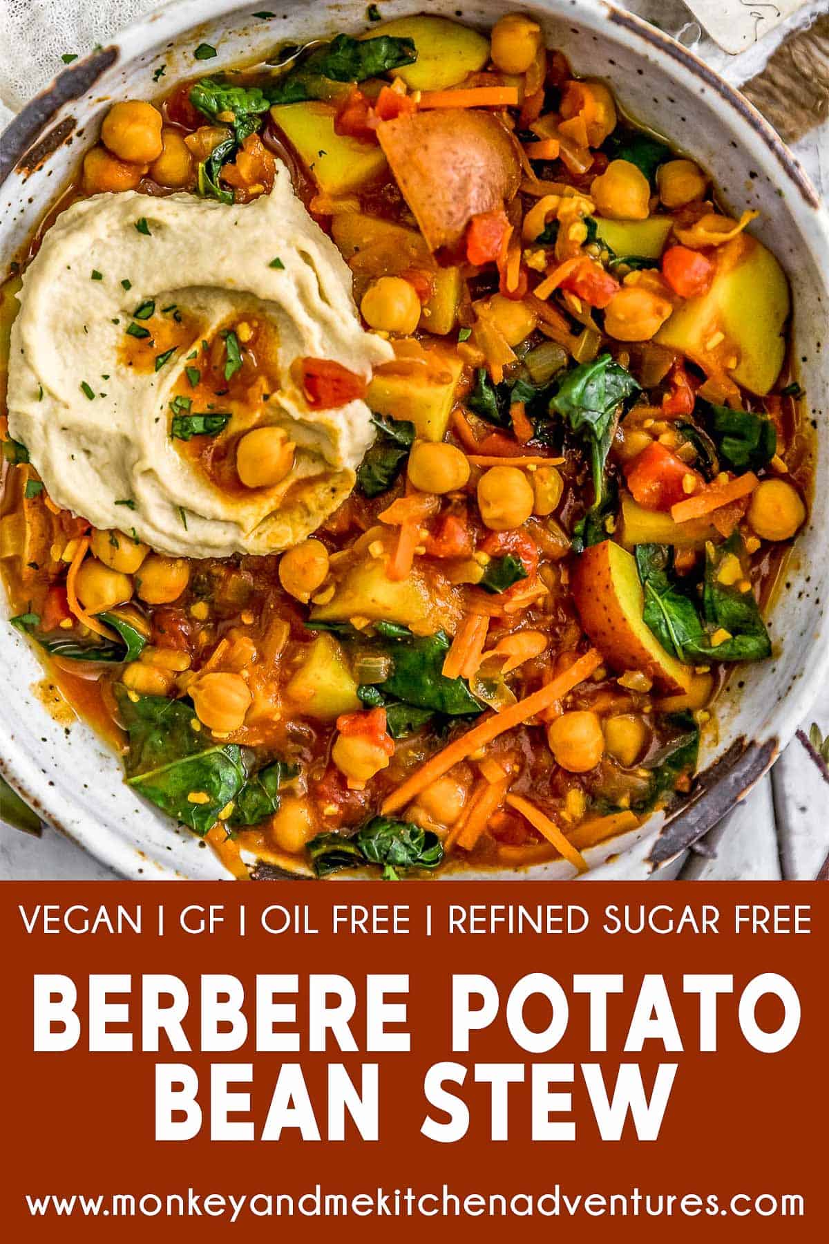 Berbere Potato Bean Stew with text description