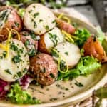Close up of Greek Potato Salad