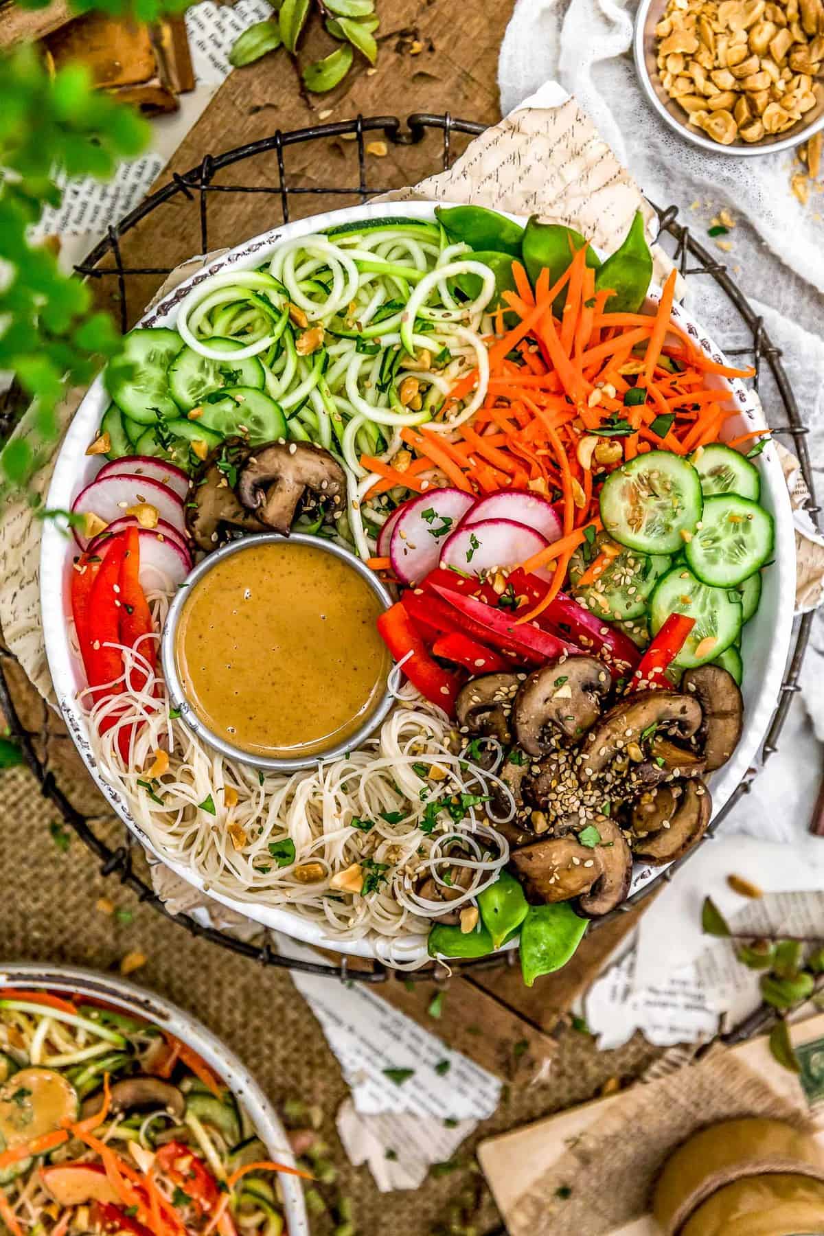 Spicy Peanut Dressing with a veggie bowl