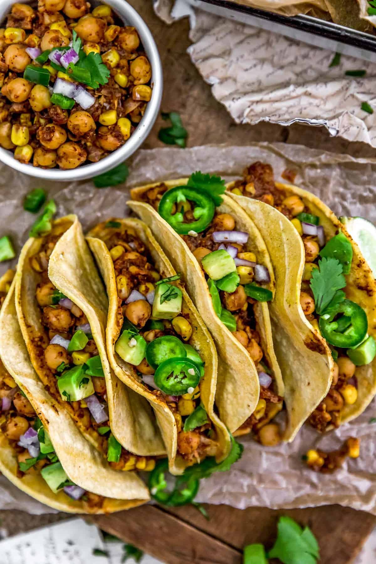 Spicy Pineapple Chickpea Tacos