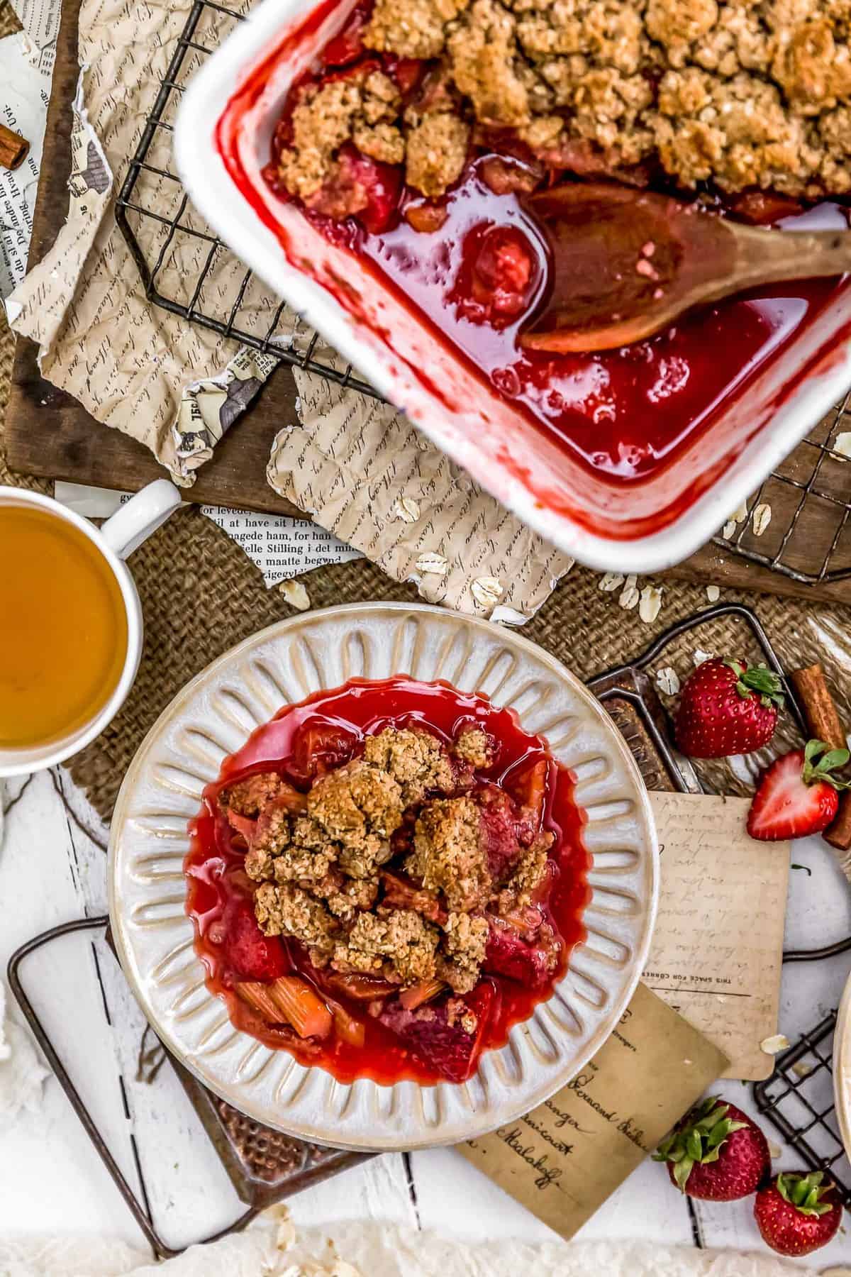 Plate of Strawberry Rhubarb Crumble