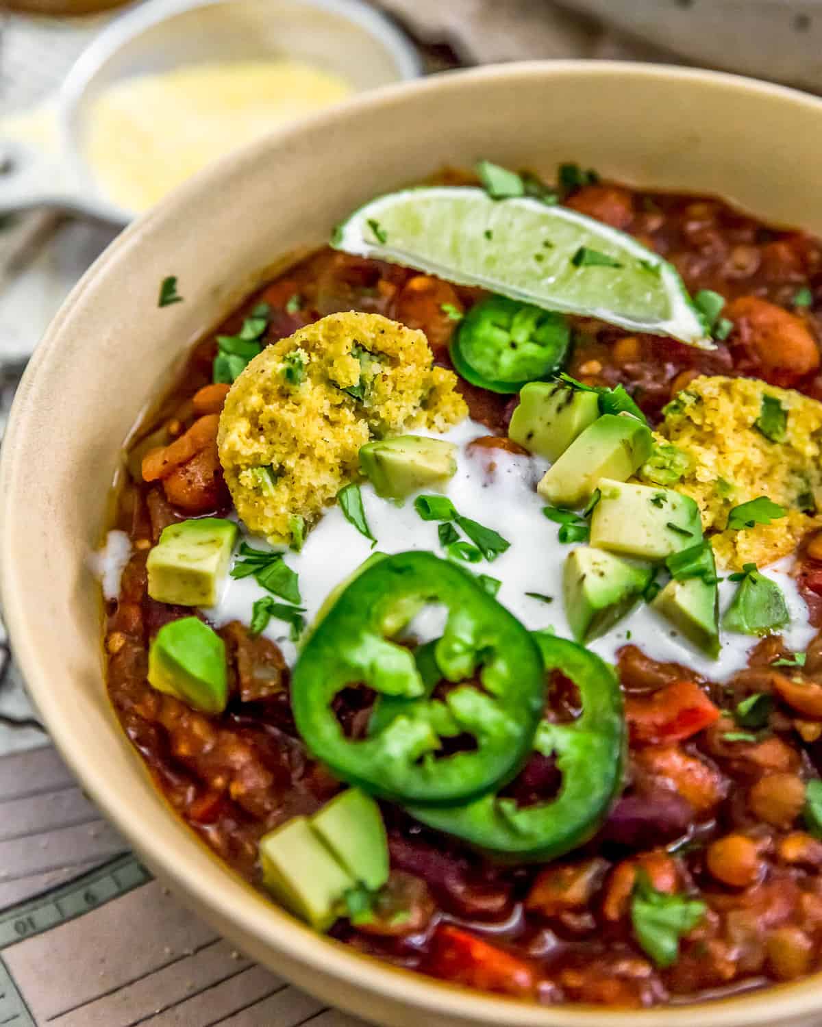 Vegan three bean chili- quick and easy dinner ideas