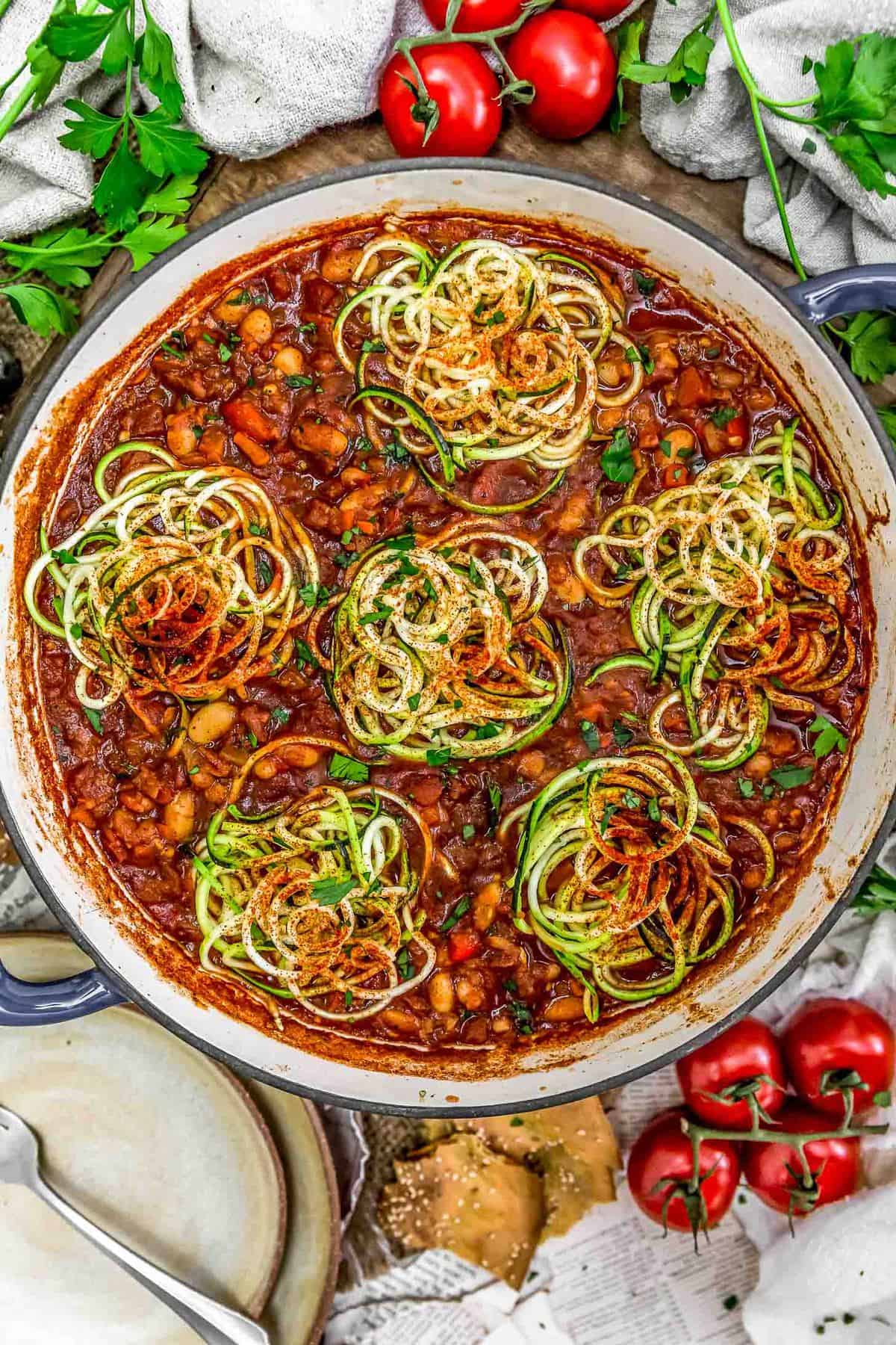 Skillet with Vegan Veggie Shakshuka