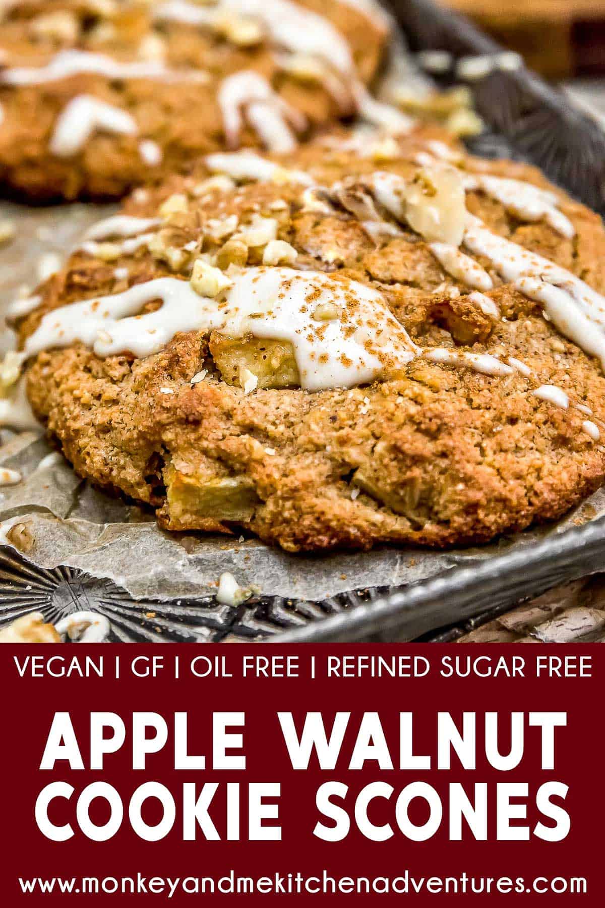 Apple Walnut Cookie Scones with text description