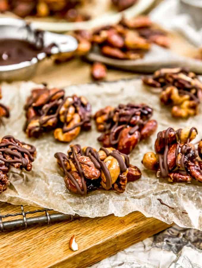 Close up of Maple Glazed Nut Clusters