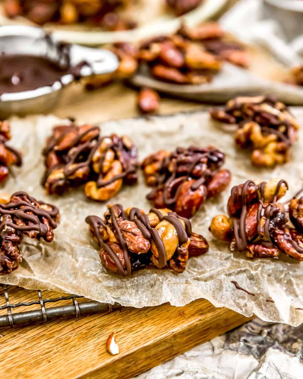 Close up of Maple Glazed Nut Clusters