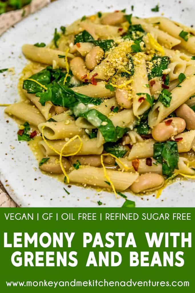 Lemony Pasta with Greens and Beans Monkey and Me Kitchen Adventures