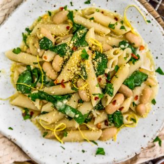 Lemony Pasta With Greens And Beans - Monkey And Me Kitchen Adventures