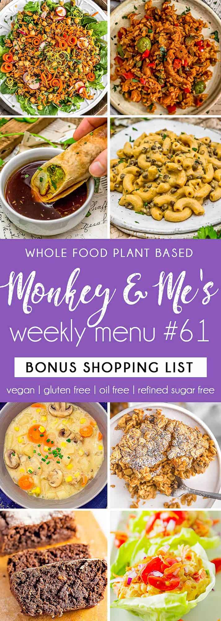 Monkey and Me's Menu 61 featuring 8 recipes