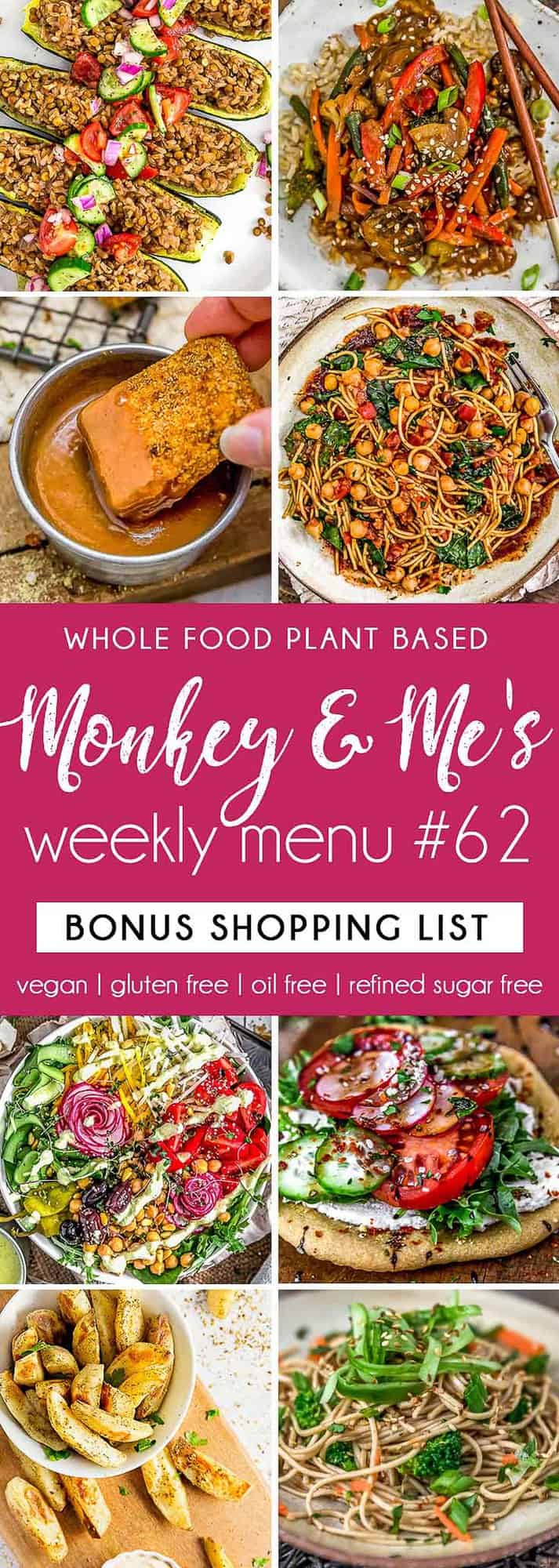 Monkey and Me's Menu 62 featuring 8 recipes