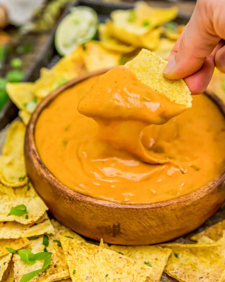 Nut Free Vegan Nacho Cheese Sauce - Monkey and Me Kitchen Adventures