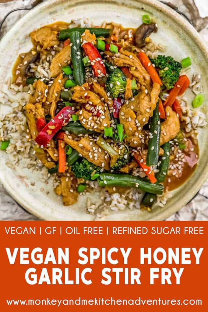 Vegan Spicy Honey Garlic Stir Fry Monkey and Me Kitchen Adventures