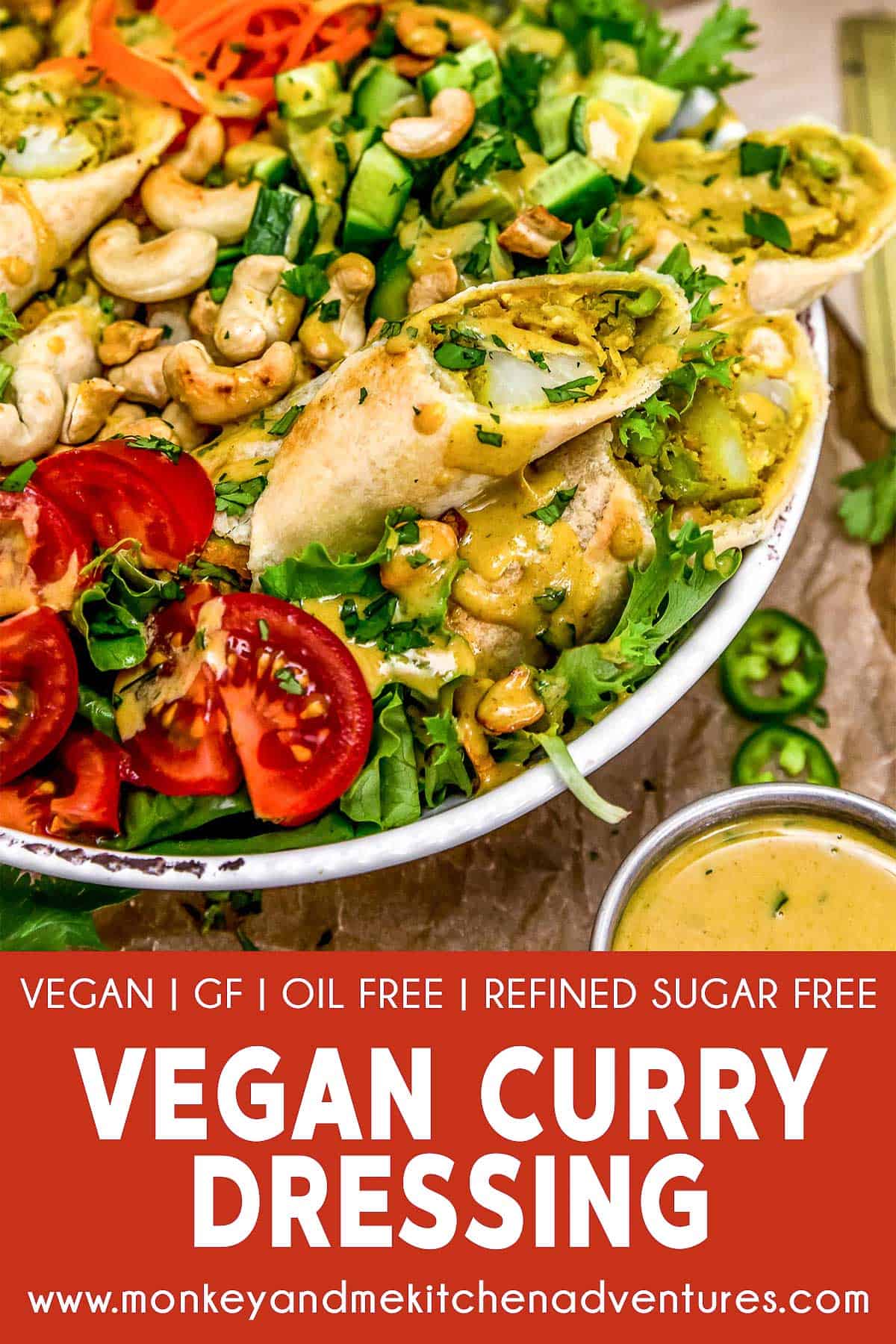 Vegan Curry Dressing with Text Description
