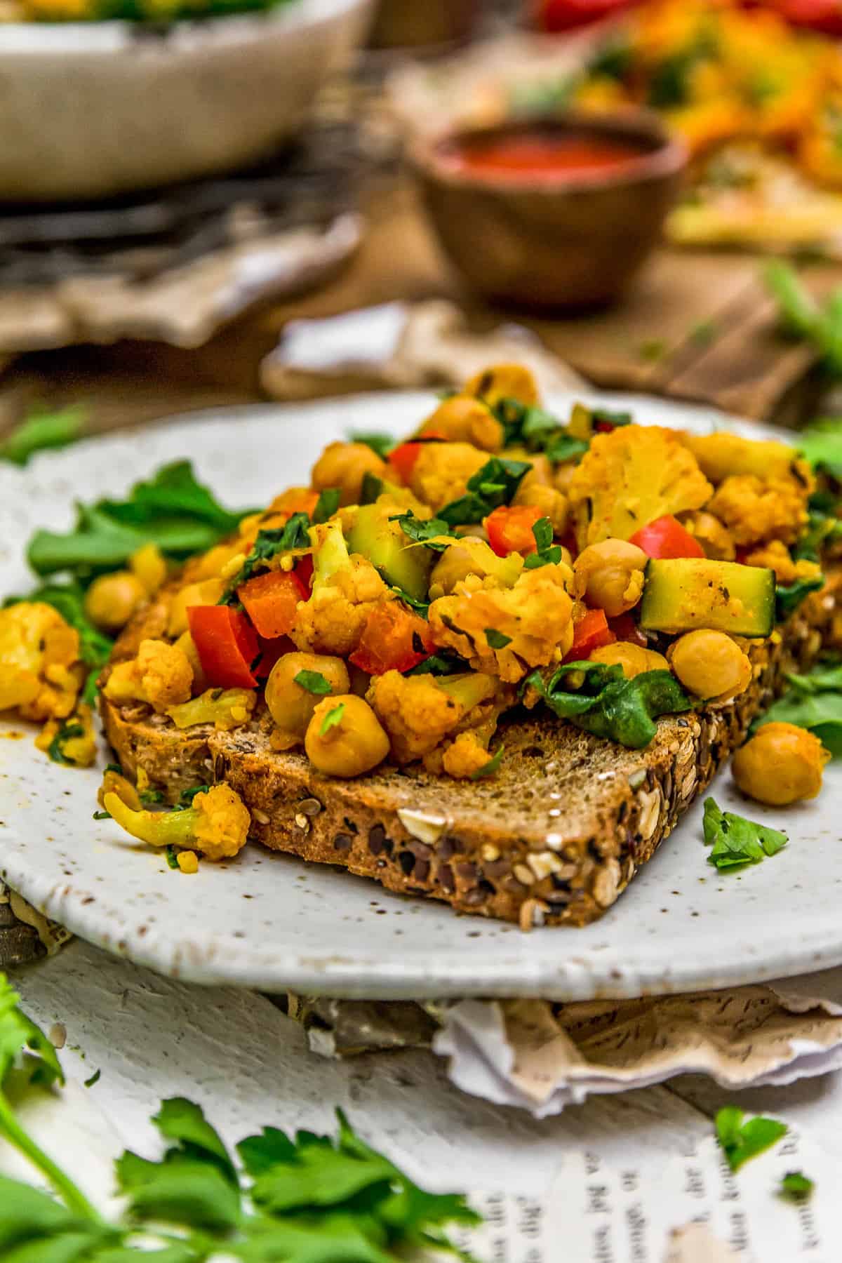 Veggie Breakfast Scramble on toast