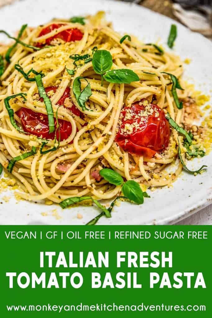 Italian Fresh Tomato Basil Pasta - Monkey and Me Kitchen Adventures