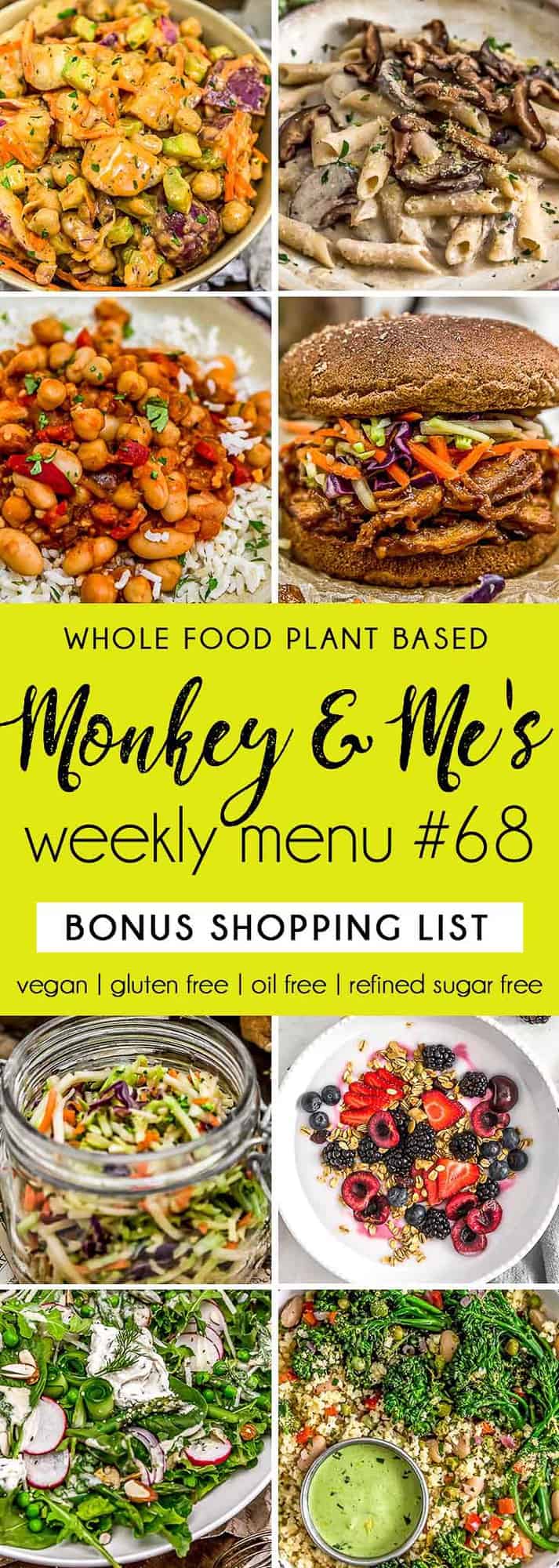 Monkey and Me's Menu 68 featuring 8 recipes