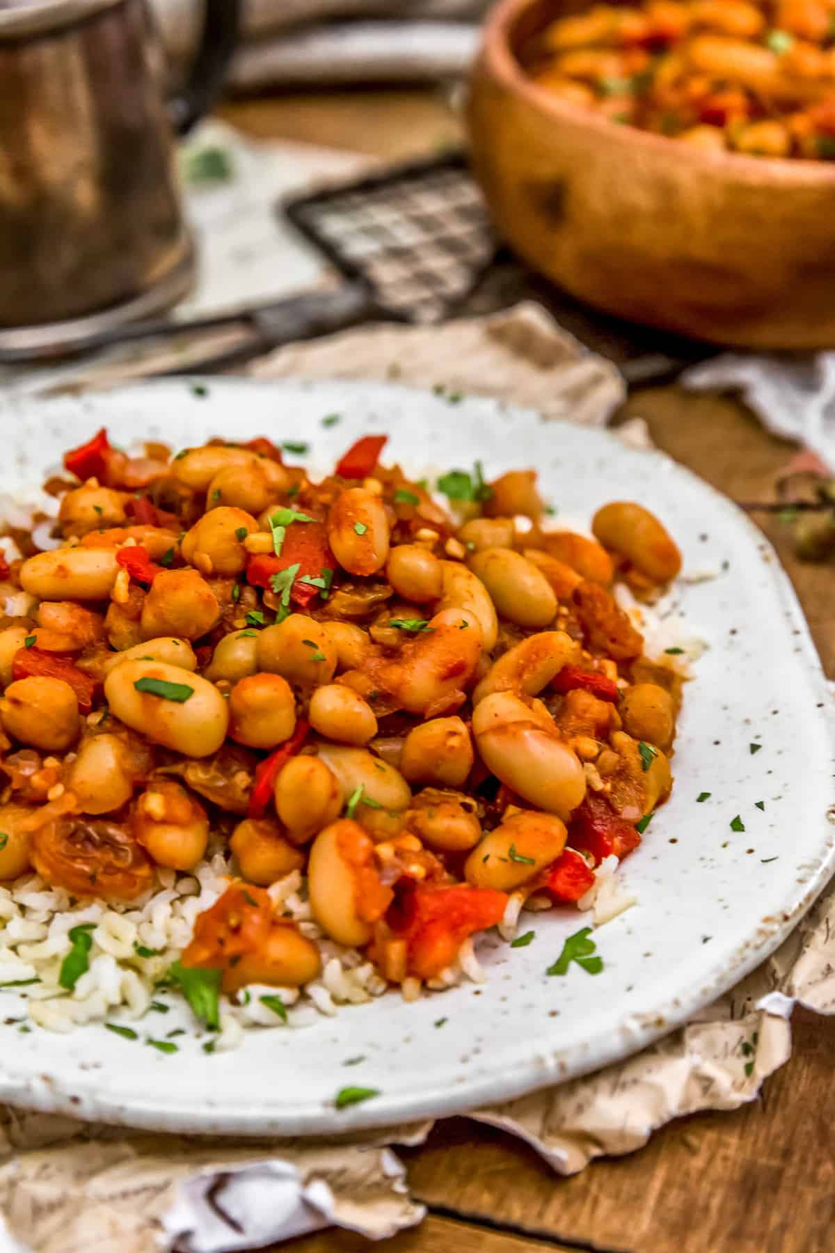 Plate of Moroccan Skillet Beans