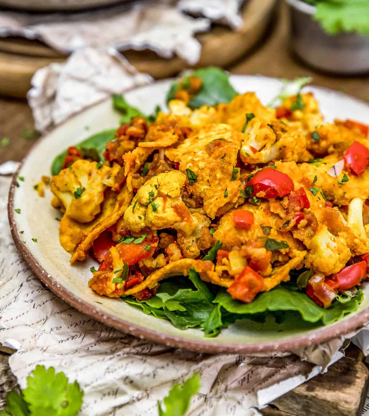 Plate of Vegan Cauliflower Migas