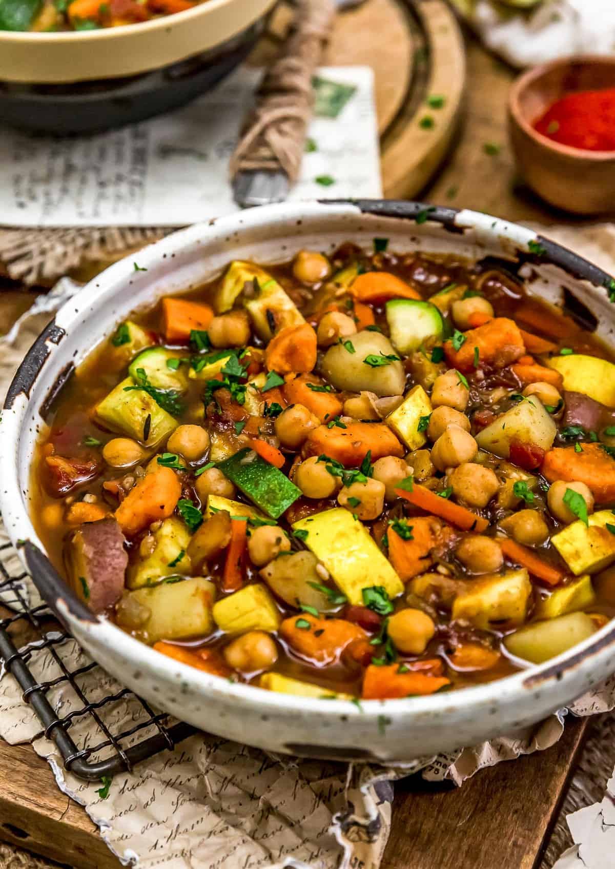 Jamaican Veggie Soup in a bowl