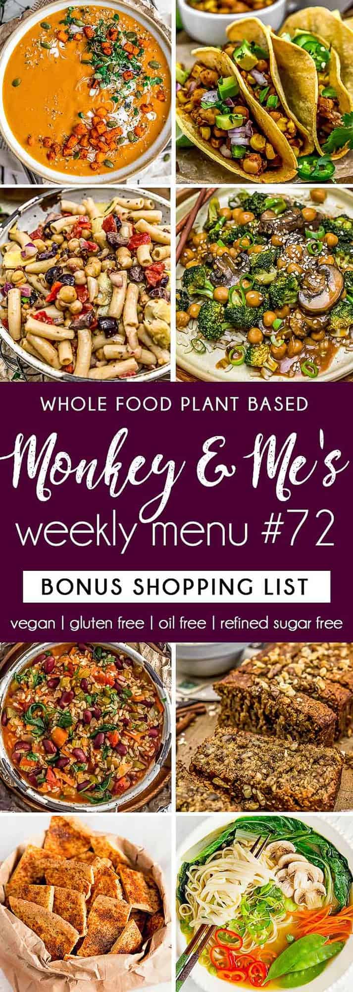 Monkey and Me's Menu 72 featuring 8 recipes