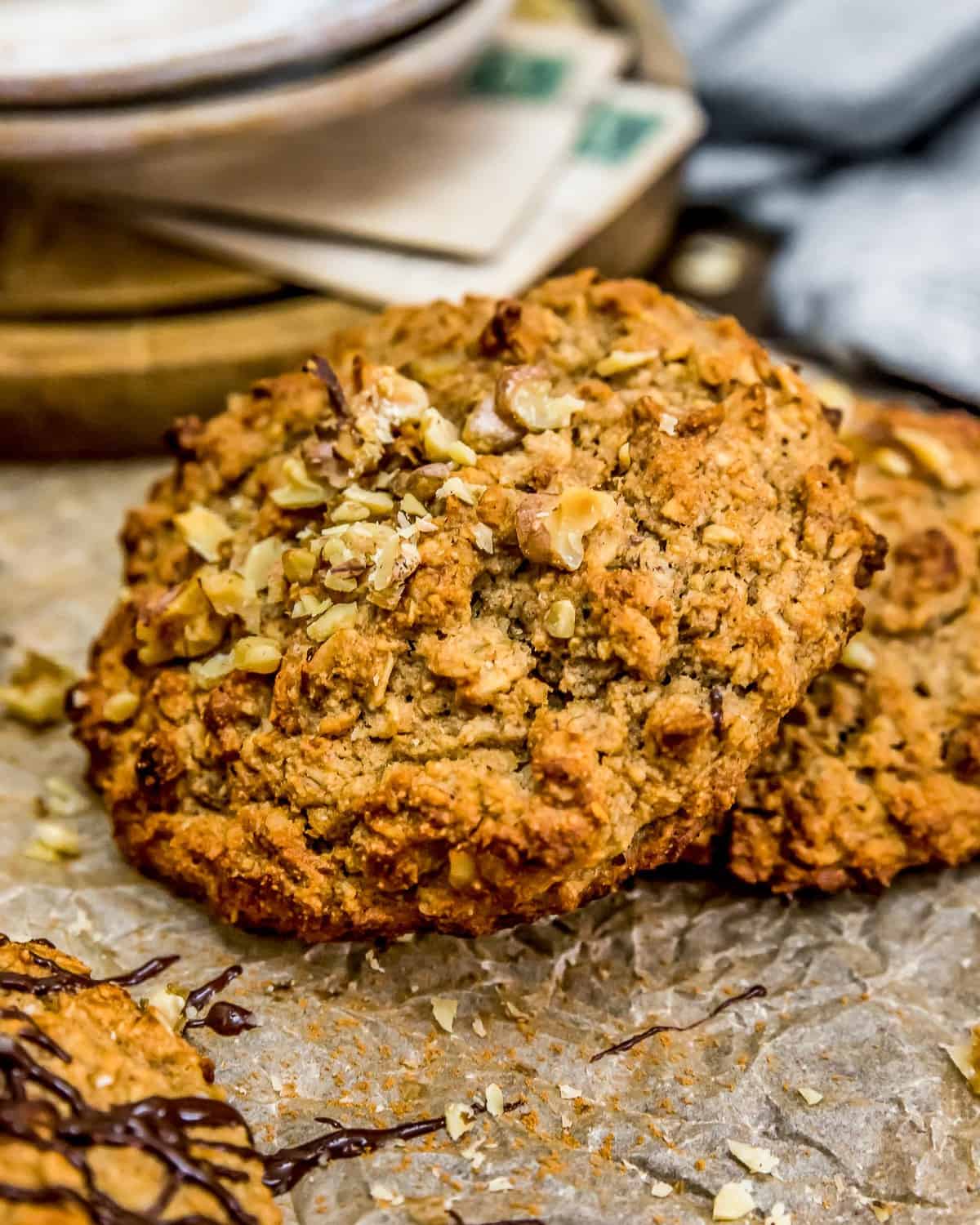 Stacked Peanut Butter Banana Cookie Scones