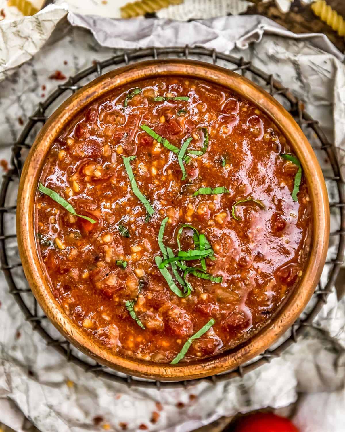 Spicy Arrabbiata Sauce in a bowl