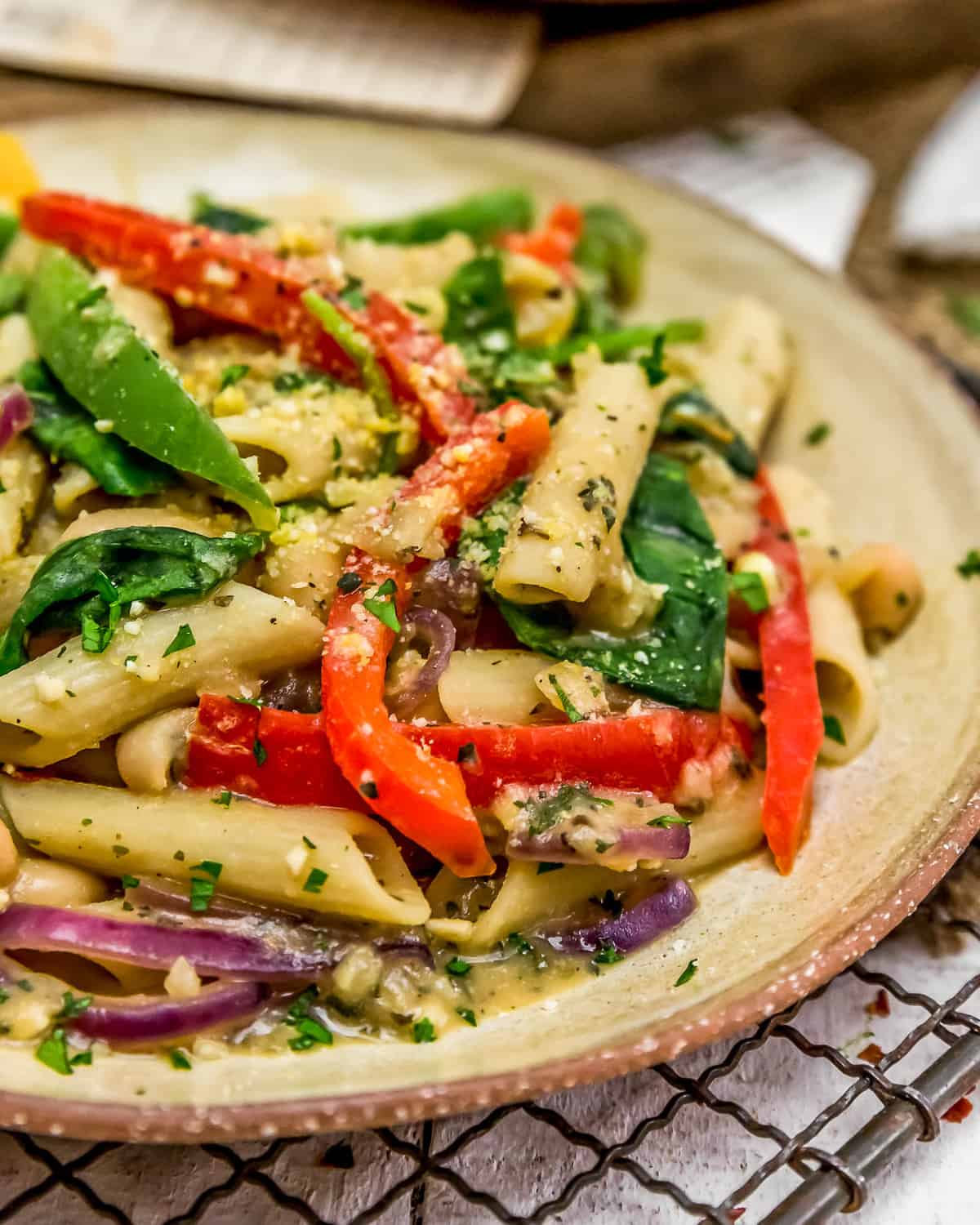 Close up of Italian Pasta and Peppers