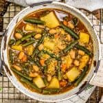 Bowl of Vegan “Ham” Green Bean Potato Soup