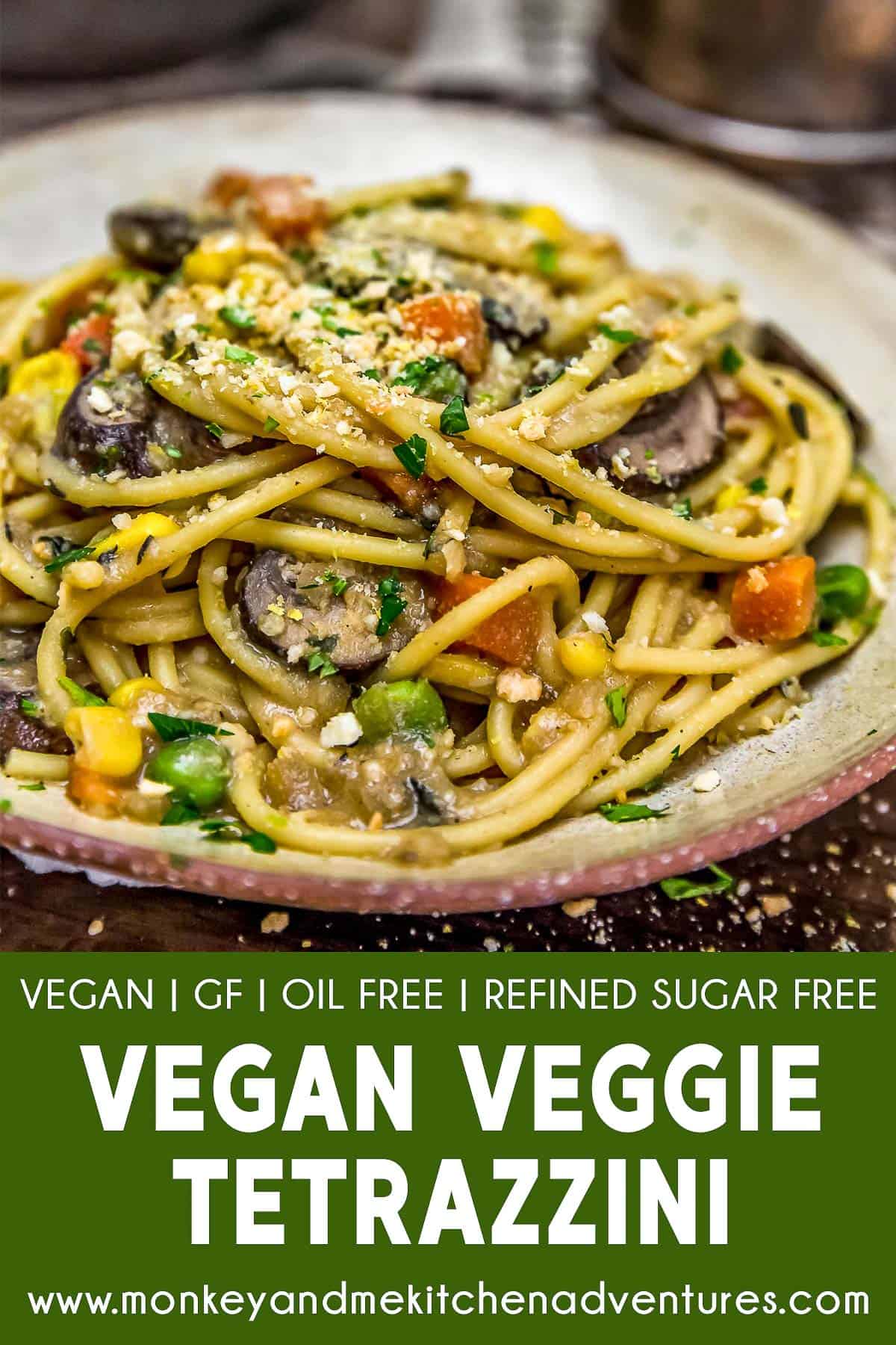 Vegan Veggie Tetrazzini with text description