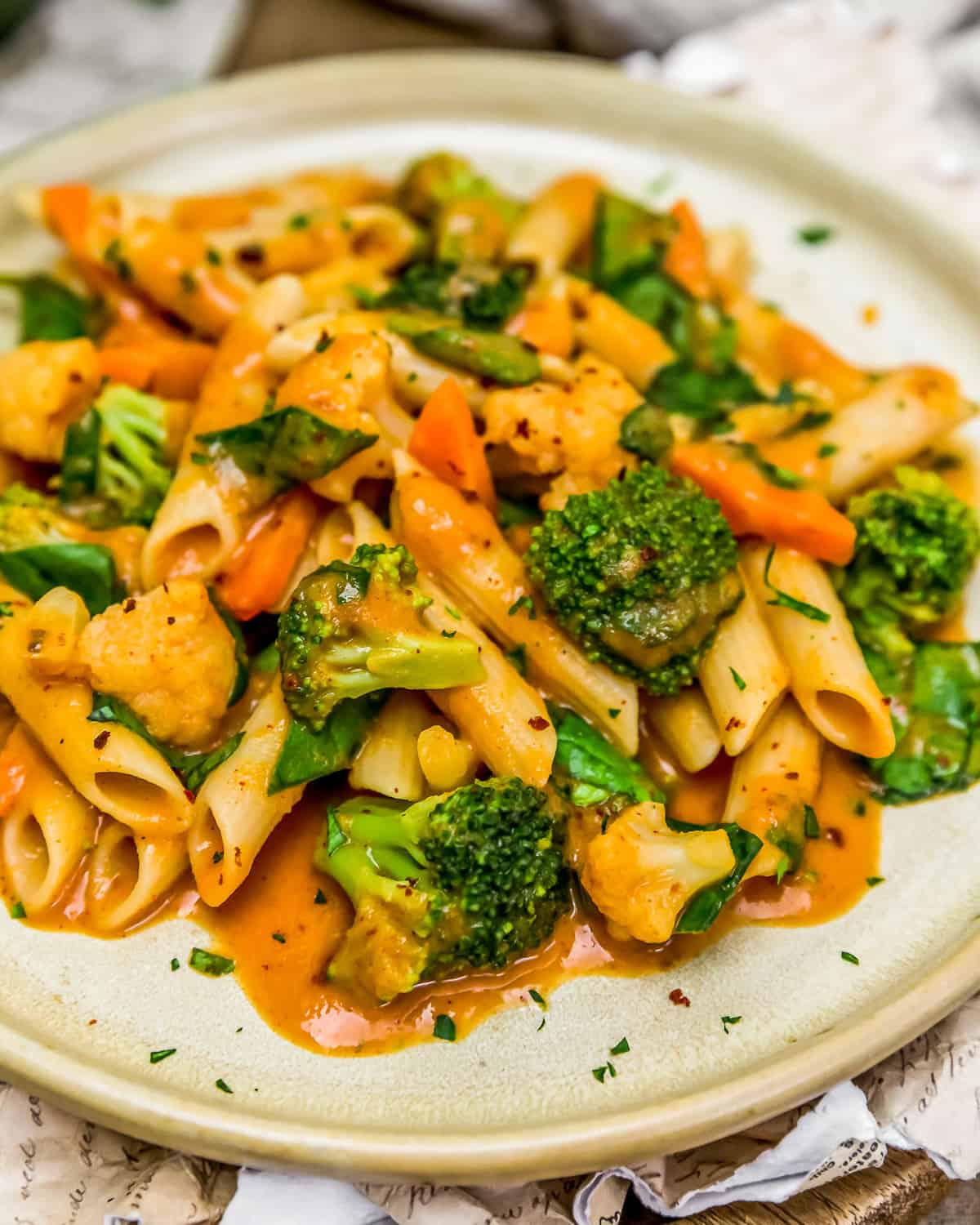 Close up of Creamy Aleppo Pepper Pasta