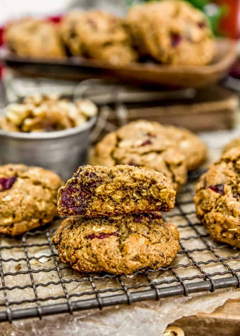 Healthy Vegan Cranberry Walnut Cookies - Monkey and Me Kitchen Adventures