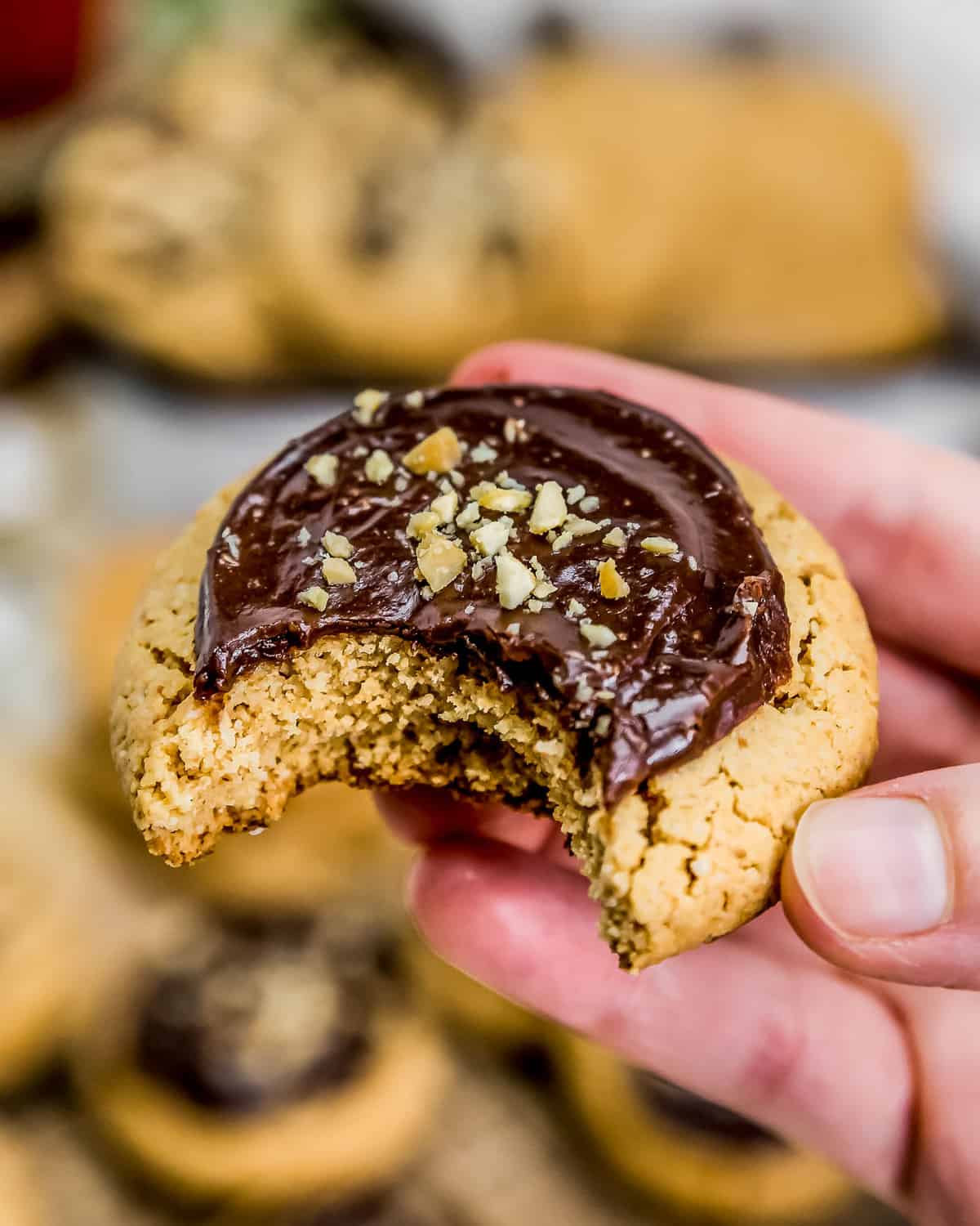 Eating a Peanut Butter Shortbread Cookie