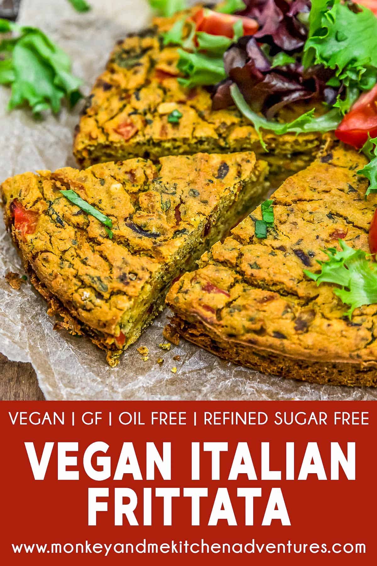 Vegan Italian Frittata with text description