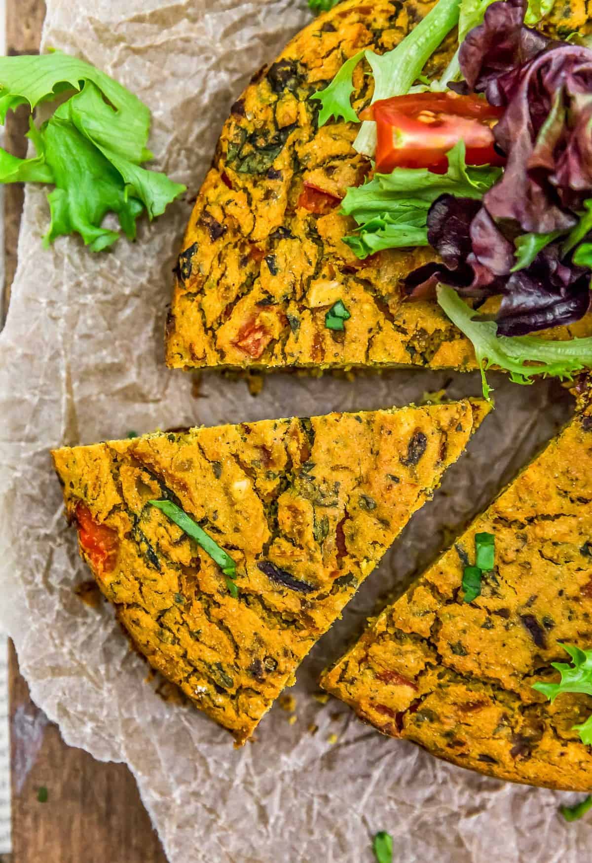 Slice of Vegan Italian Frittata